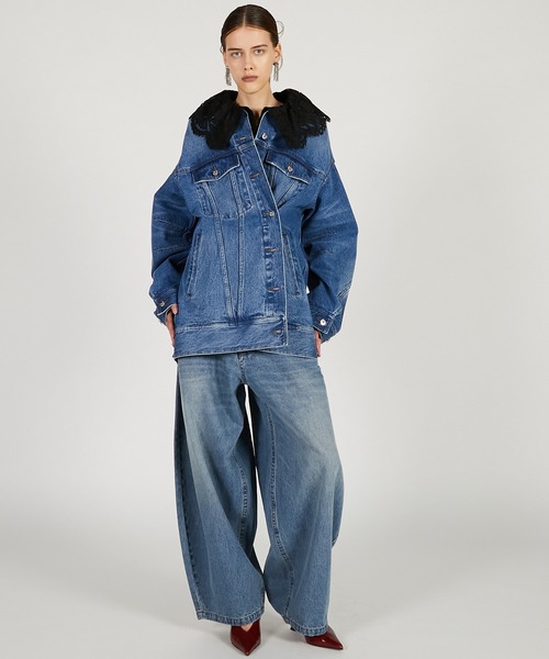 PRANK PROJECT（プランクプロジェクト）の「【Pre-Order】オーバージージャン / Over-Size Jacket（デニムジャケット・レディース・ブルー/ピンクベージュ・FREE）」の4枚目の写真