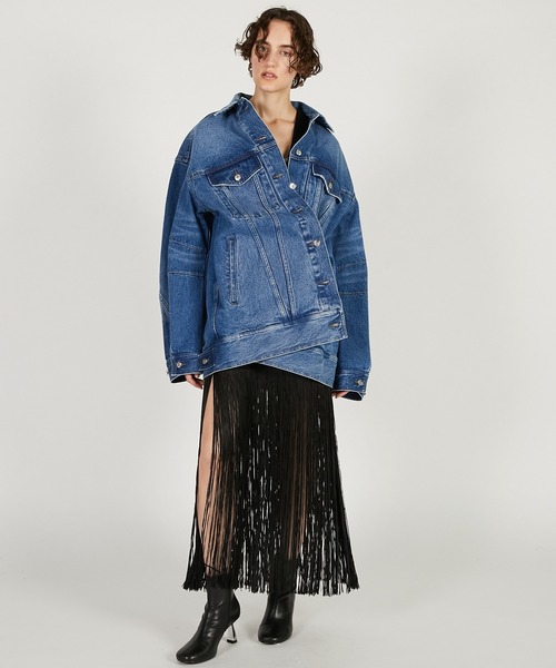 PRANK PROJECT（プランクプロジェクト）の「【Pre-Order】オーバージージャン / Over-Size Jacket（デニムジャケット・レディース・ブルー/ピンクベージュ・FREE）」の3枚目の写真