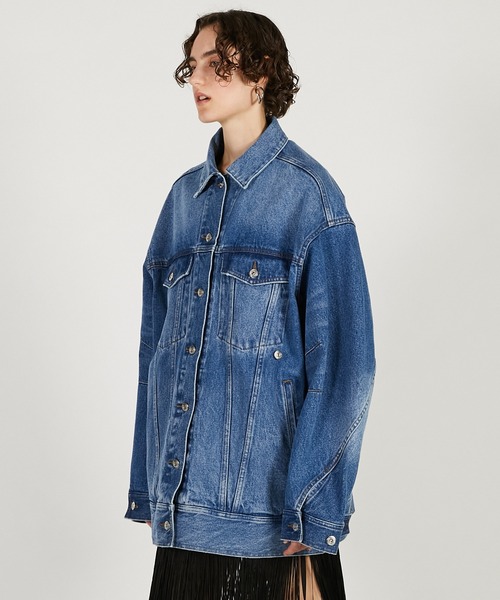 PRANK PROJECT（プランクプロジェクト）の「【Pre-Order】オーバージージャン / Over-Size Jacket（デニムジャケット・レディース・ブルー/ピンクベージュ・FREE）」の9枚目の写真