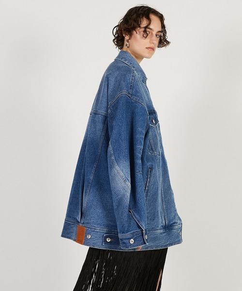 PRANK PROJECT（プランクプロジェクト）の「【Pre-Order】オーバージージャン / Over-Size Jacket（デニムジャケット・レディース・ブルー/ピンクベージュ・FREE）」の11枚目の写真