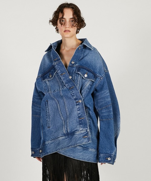 PRANK PROJECT（プランクプロジェクト）の「【Pre-Order】オーバージージャン / Over-Size Jacket（デニムジャケット・レディース・ブルー/ピンクベージュ・FREE）」の7枚目の写真