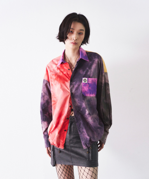 CONECTX(コネクト エックス)の「Hand bleached cotton shirts (color block ver.)(シャツ/ブラウス・レディース・その他・MEDIUM/LARGE)」の1枚目の写真