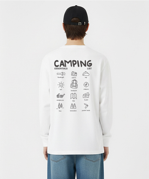 BEMIGHTY（ビーマイティー）の「キャンピングリスト 袖リブ 長袖Tシャツ [ブラック]（Tシャツ/カットソー・メンズ・その他・LARGE/X-LARGE/XX-LARGE）」の2枚目の写真