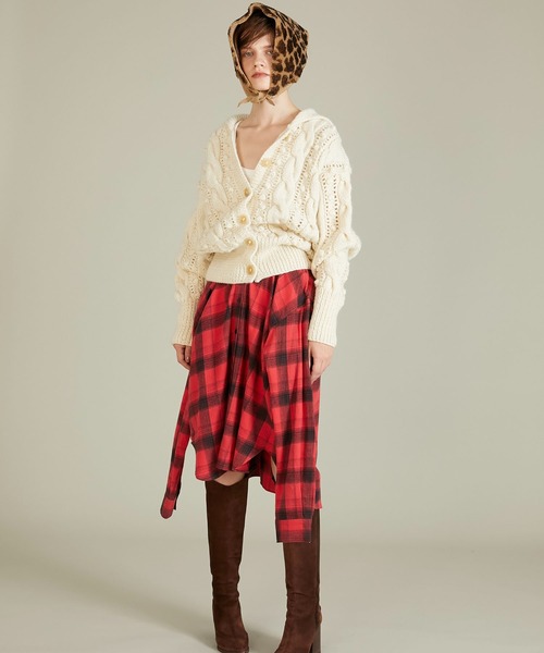 crinkle crinkle crinkle（クリンクルクリンクルクリンクル）の「【crinkle crinkle crinkle】popcorn hand knit cardigan/ポップコーンハンドニットカーディガン（カーディガン/ボレロ・レディース・アイボリー・FREE）」の6枚目の写真