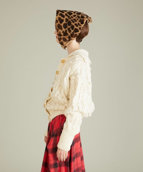 crinkle crinkle crinkle（クリンクルクリンクルクリンクル）の「【crinkle crinkle crinkle】popcorn hand knit cardigan/ポップコーンハンドニットカーディガン（カーディガン/ボレロ・レディース・アイボリー・FREE）」の3枚目の写真