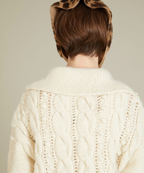 crinkle crinkle crinkle（クリンクルクリンクルクリンクル）の「【crinkle crinkle crinkle】popcorn hand knit cardigan/ポップコーンハンドニットカーディガン（カーディガン/ボレロ・レディース・アイボリー・FREE）」の5枚目の写真