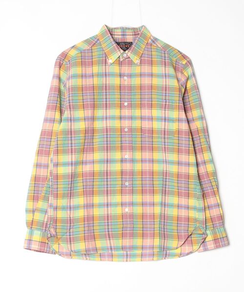BEAMS PLUS（ビームスプラス）の「B+BD Madras（シャツ/ブラウス・メンズ・ピンク/ブルー/イエロー・X-LARGE/LARGE/MEDIUM/SMALL）」の3枚目の写真