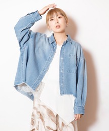セルロースデニムビッグシャツ