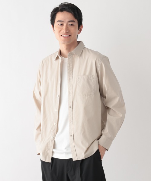 GLOBAL WORK（グローバルワーク）の「イージーケアブロードシャツ/601049（シャツ/ブラウス・メンズ・サックスブルー系6/ブラウン系6/ベージュ/ネイビー系9/オフホワイト/サックスブルー・LARGE/MEDIUM/SMALL/X-LARGE）」の4枚目の写真