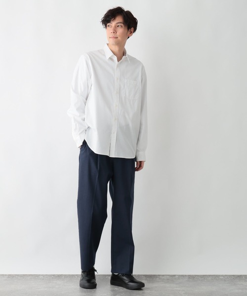 GLOBAL WORK（グローバルワーク）の「イージーケアブロードシャツ/601049（シャツ/ブラウス・メンズ・サックスブルー系6/ブラウン系6/ベージュ/ネイビー系9/オフホワイト/サックスブルー・LARGE/MEDIUM/SMALL/X-LARGE）」の22枚目の写真