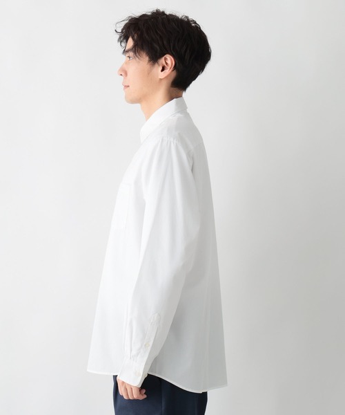 GLOBAL WORK（グローバルワーク）の「イージーケアブロードシャツ/601049（シャツ/ブラウス・メンズ・サックスブルー系6/ブラウン系6/ベージュ/ネイビー系9/オフホワイト/サックスブルー・LARGE/MEDIUM/SMALL/X-LARGE）」の10枚目の写真