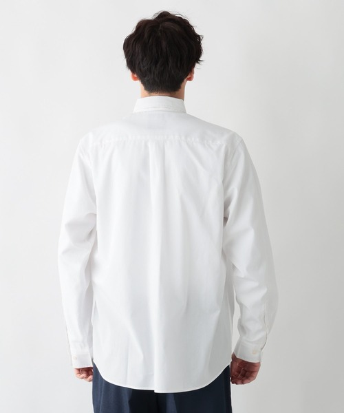 GLOBAL WORK（グローバルワーク）の「イージーケアブロードシャツ/601049（シャツ/ブラウス・メンズ・サックスブルー系6/ブラウン系6/ベージュ/ネイビー系9/オフホワイト/サックスブルー・LARGE/MEDIUM/SMALL/X-LARGE）」の11枚目の写真