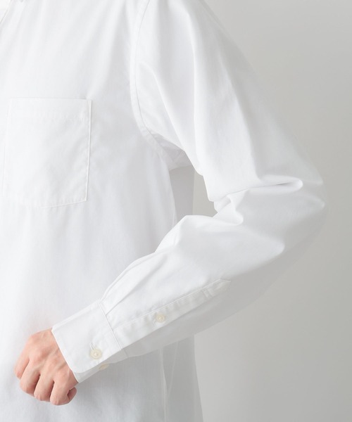 GLOBAL WORK（グローバルワーク）の「イージーケアブロードシャツ/601049（シャツ/ブラウス・メンズ・サックスブルー系6/ブラウン系6/ベージュ/ネイビー系9/オフホワイト/サックスブルー・LARGE/MEDIUM/SMALL/X-LARGE）」の14枚目の写真