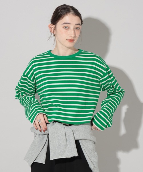 GEORGE'S（ジョージズ）の「ベーシックロンＴ（Tシャツ/カットソー・レディース・ライトグレー系/グリーン系その他/オレンジ/オフホワイト・FREE）」の3枚目の写真