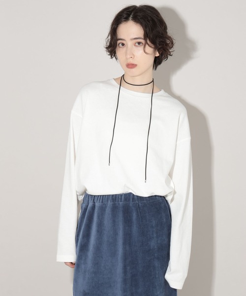 GEORGE'S（ジョージズ）の「ベーシックロンＴ（Tシャツ/カットソー・レディース・ライトグレー系/グリーン系その他/オレンジ/オフホワイト・FREE）」の2枚目の写真