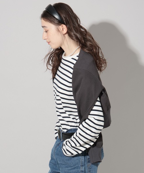 GEORGE'S（ジョージズ）の「ベーシックロンＴ（Tシャツ/カットソー・レディース・ライトグレー系/グリーン系その他/オレンジ/オフホワイト・FREE）」の21枚目の写真