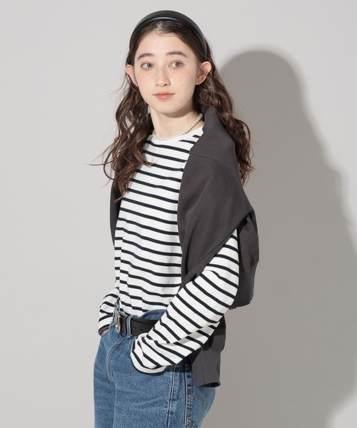 GEORGE'S（ジョージズ）の「ベーシックロンＴ（Tシャツ/カットソー・レディース・ライトグレー系/グリーン系その他/オレンジ/オフホワイト・FREE）」の22枚目の写真