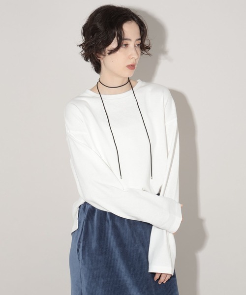 GEORGE'S（ジョージズ）の「ベーシックロンＴ（Tシャツ/カットソー・レディース・ライトグレー系/グリーン系その他/オレンジ/オフホワイト・FREE）」の11枚目の写真