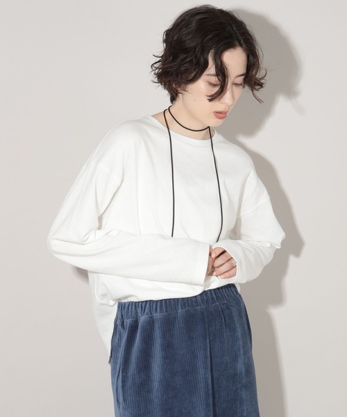 GEORGE'S（ジョージズ）の「ベーシックロンＴ（Tシャツ/カットソー・レディース・ライトグレー系/グリーン系その他/オレンジ/オフホワイト・FREE）」の13枚目の写真