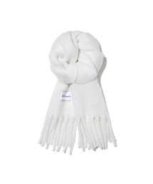 マフラー　ホワイト マフラー メンズ レディース カシミヤ100% 日本メーカー製 箱付き