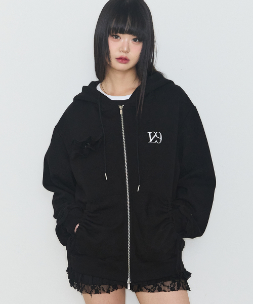ハ*ム様 ILLIGOジップアップパーカー ブラック L ILLIGO（イリゴ） パーカー レディース メンズ : ZOZOTOWN Yahoo!店
