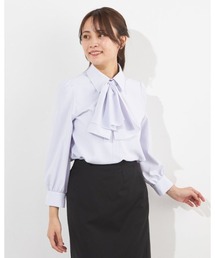 【SUIT SELECT×Samantha Thavasa】【長袖】2WAYフリルタイブラウス