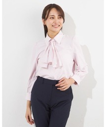 【SUIT SELECT×Samantha Thavasa】【長袖】2WAYフリルタイブラウス