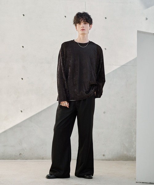 ASTRONOMY（アストロノミー）の「ベロアロンT（Tシャツ/カットソー・メンズ・ブラウン/グレー/ブラック・S/M/L/XL）」の4枚目の写真