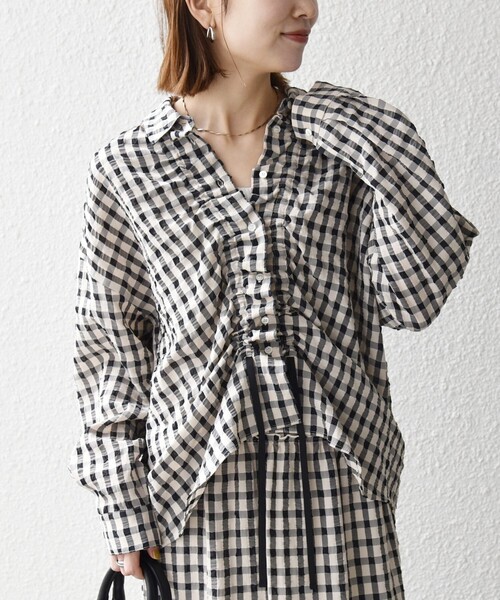 プリーツプリーズ ブラック×ホワイト ギンガムチェック ノースリーブ カットソー 3 美品 PLEATS PLEASEプリーツプリーズ PP22-JE851/JG855 ギンガム