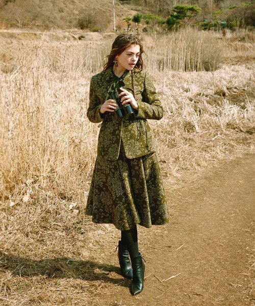 Jacquard Wool Safari Jacket