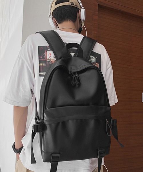 WESTBOY(ウエストボーイ)の「ユニセックス ミニマルフェイクレザー バックパック リュック WO26S1BG03(バックパック/リュック・メンズ・ホワイト/ブラック・FREE)」の5枚目の写真