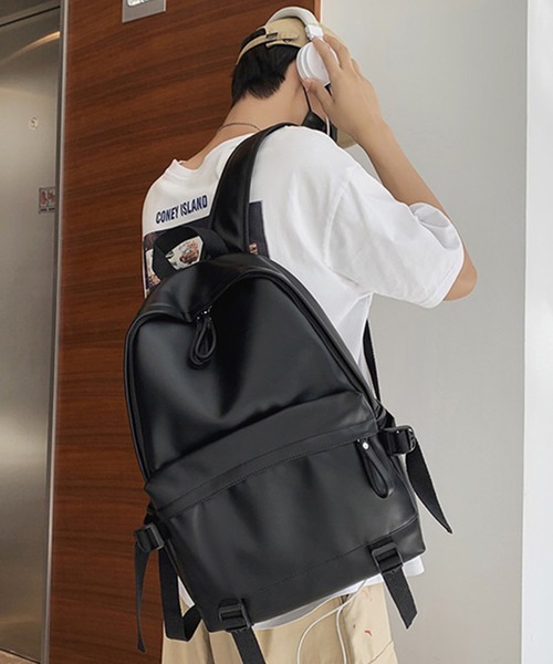 WESTBOY(ウエストボーイ)の「ユニセックス ミニマルフェイクレザー バックパック リュック WO26S1BG03(バックパック/リュック・メンズ・ホワイト/ブラック・FREE)」の7枚目の写真