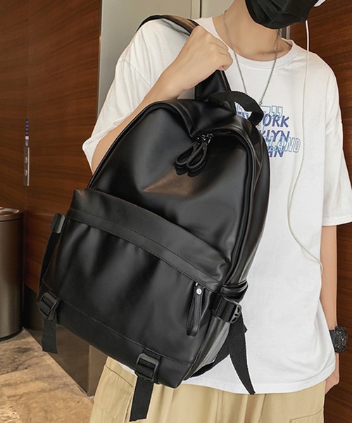 WESTBOY(ウエストボーイ)の「ユニセックス ミニマルフェイクレザー バックパック リュック WO26S1BG03(バックパック/リュック・メンズ・ホワイト/ブラック・FREE)」の6枚目の写真