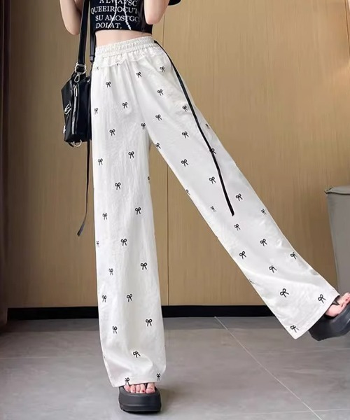 Flugge（フラッジー）の「ミニリボンマークパンツ（その他パンツ・レディース・ブラック/アイボリー・LARGE/MEDIUM）」の2枚目の写真