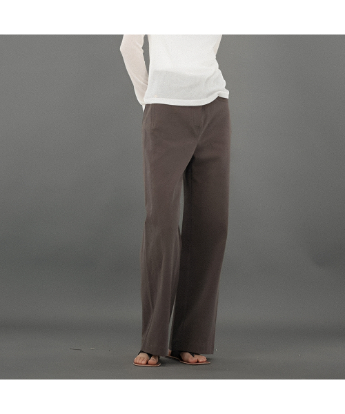 ACUD(アクド)の「Semi Wide Denim Jean Pants _Brown(デニムパンツ・レディース・ブラウン・S/M)」の1枚目の写真