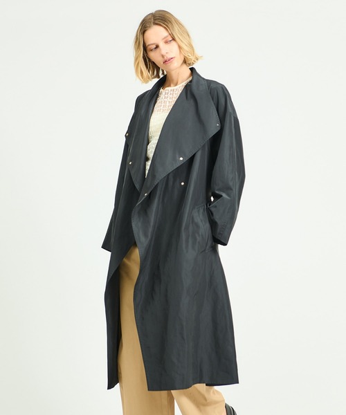 ESTNATION（エストネーション）の「ESTNATION / スタンドカラーコート（その他アウター・レディース・ブラック・38/36）」の2枚目の写真