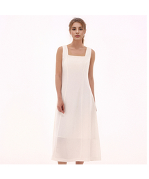 ACUD | Square neck Sleeveless Dress _White(ワンピース)
