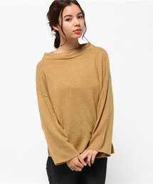 MOUSSY | BOTTLE NECK LOOSE KNIT TOPS(ニット/セーター)