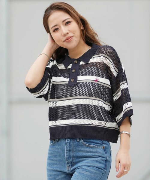ムラサキスポーツ(ムラサキスポーツ)の「BEVERY HILLS P.C/ビバリーヒルズポロクラブ レディース 半袖 ポロシャツ 6287-9752(ポロシャツ・レディース・アイボリー/ライトグリーン/ネイビー・M)」の16枚目の写真