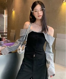 チェック柄 長袖 オフショルダー」に該当するファッション通販 - ZOZOTOWN