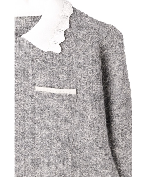 Petal-Edge Collar Knit Top（ニット/セーター）｜Her lip to（ハー