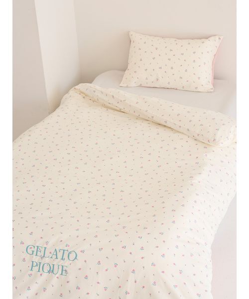 gelato pique Sleep（ジェラートピケスリープ）の「【Sleep】【ONLINE限定カラーあり】バリエーションプリント寝具2点セット（シングル）（寝具・レディース・ブルー/アイボリー/ライトグレー/ピンク・S）」の2枚目の写真