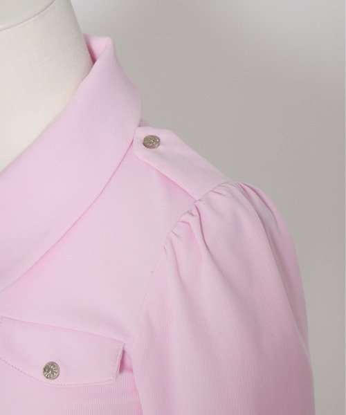 AVENCHUMU(アバンチュウム)の「Zip-up shirt collar shirring one-piece(ワンピース・レディース・ブラック/ピンク・XS/FREE)」の17枚目の写真
