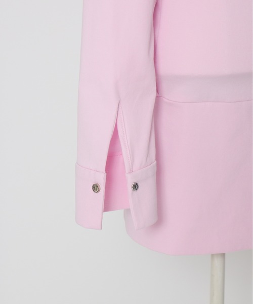 AVENCHUMU(アバンチュウム)の「Zip-up shirt collar shirring one-piece(ワンピース・レディース・ブラック/ピンク・XS/FREE)」の22枚目の写真