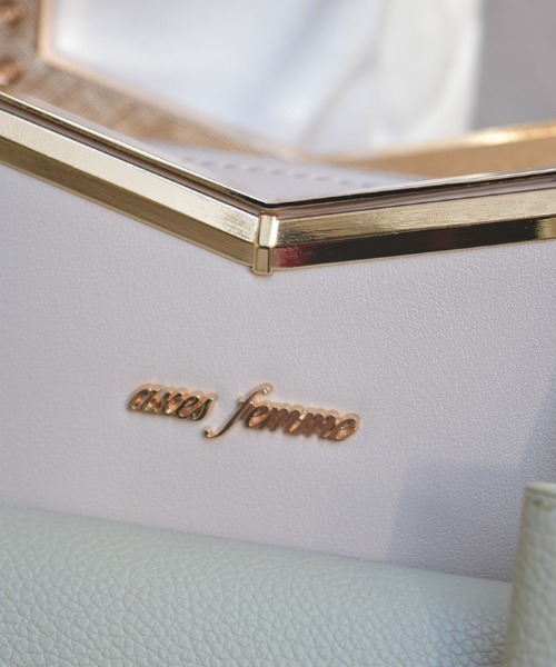 axes femme（アクシーズファム）の「エンボスフラップ配色バッグ（ボストンバッグ・レディース・ネイビー/グリーン/ピンク・FREE）」の4枚目の写真