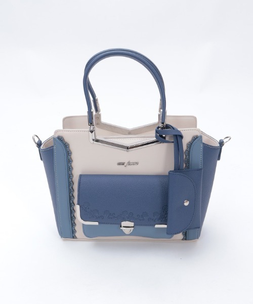 axes femme（アクシーズファム）の「エンボスフラップ配色バッグ（ボストンバッグ・レディース・ネイビー/グリーン/ピンク・FREE）」の11枚目の写真