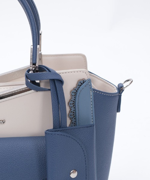 axes femme（アクシーズファム）の「エンボスフラップ配色バッグ（ボストンバッグ・レディース・ネイビー/グリーン/ピンク・FREE）」の14枚目の写真