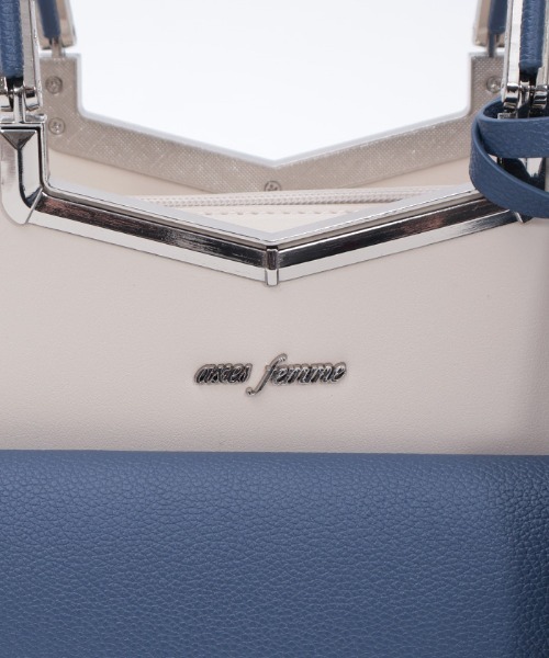 axes femme（アクシーズファム）の「エンボスフラップ配色バッグ（ボストンバッグ・レディース・ネイビー/グリーン/ピンク・FREE）」の15枚目の写真