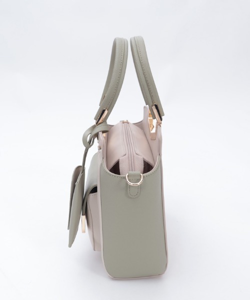 axes femme（アクシーズファム）の「エンボスフラップ配色バッグ（ボストンバッグ・レディース・ネイビー/グリーン/ピンク・FREE）」の21枚目の写真