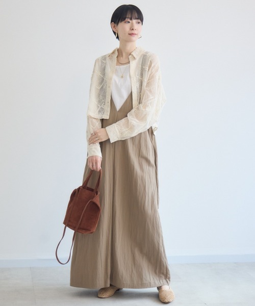 Paradise Picnic(パラダイスピクニック)の「cloche ショルダーテープジャンスカ(ジャンパースカート・レディース・ネイビー/ベージュ/ブラック・FREE)」の2枚目の写真